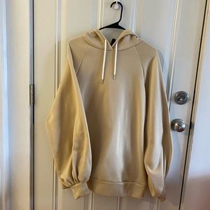 SHEIN Beige hoodie with bell sleeves